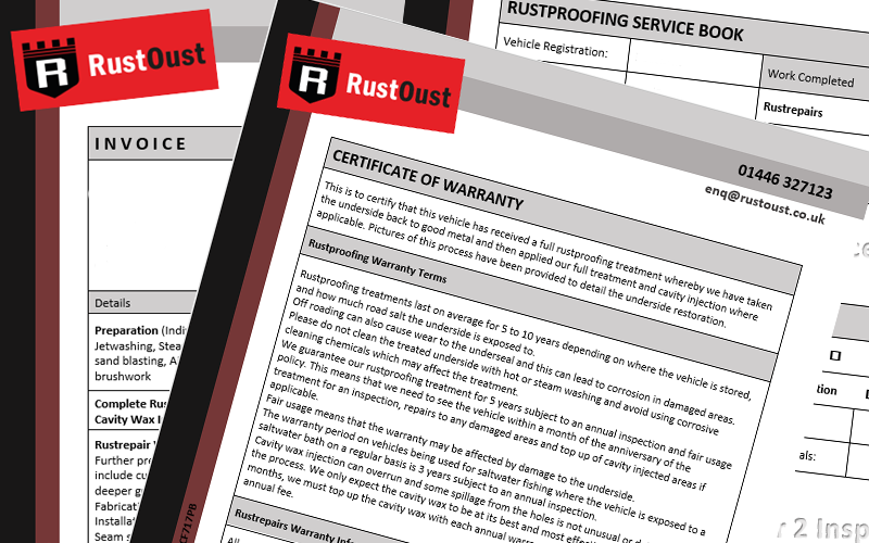 RustOust vehicle rust proofing work